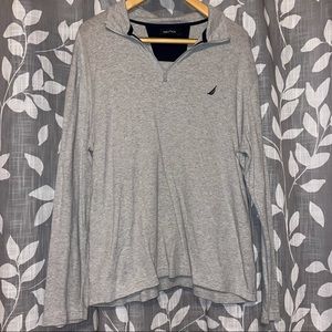 Nautica Gray Quarter Zip Long Sleeve